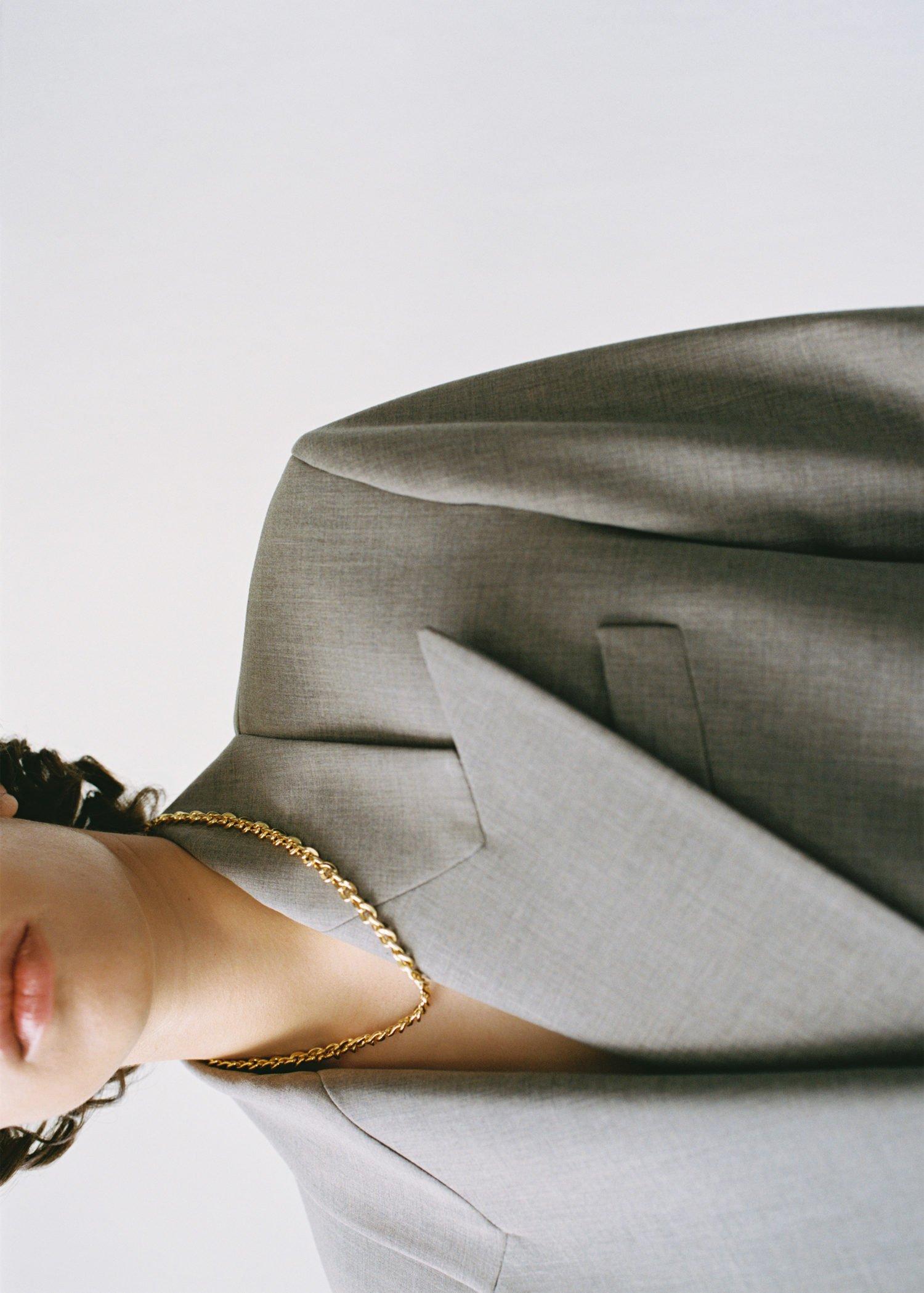 Gold Link Chain Necklace, Gold, large image number 4