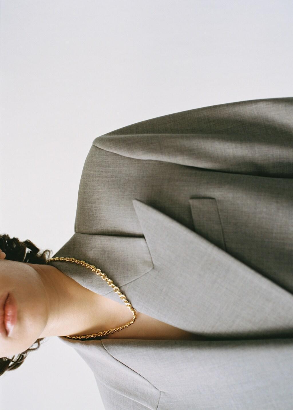 Gold Link Chain Necklace, Gold, large image number 6