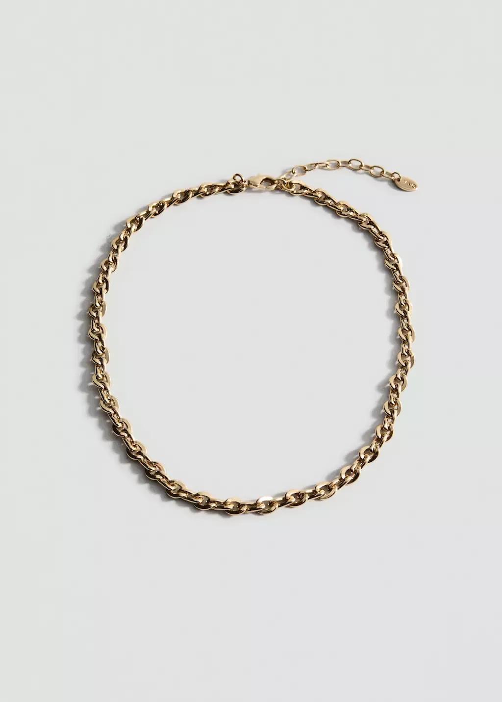 Gold Link Chain Necklace, Gold, large image number 8