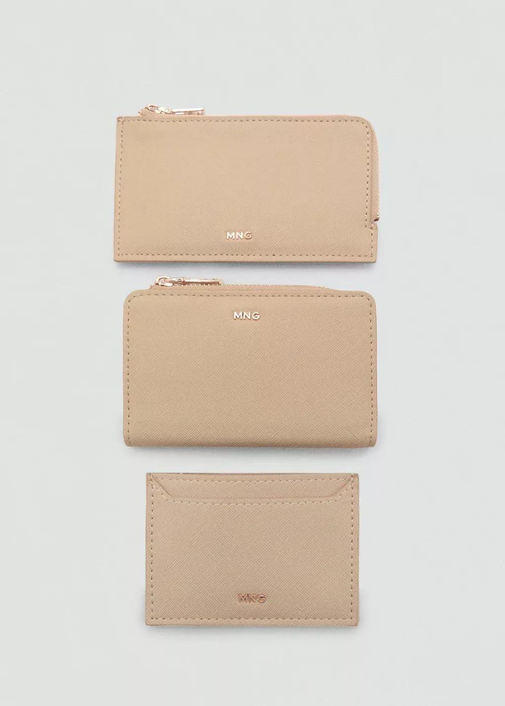 Beige Safiano-Effect Wallet With Flap, Yellow, large image number 2