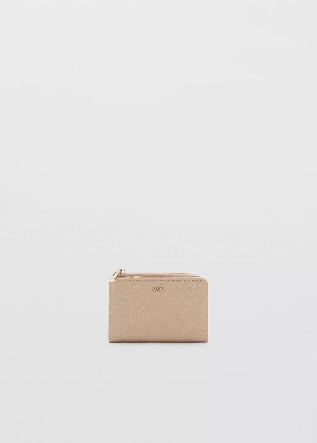 Beige Safiano-Effect Wallet With Flap, Yellow, large image number 3