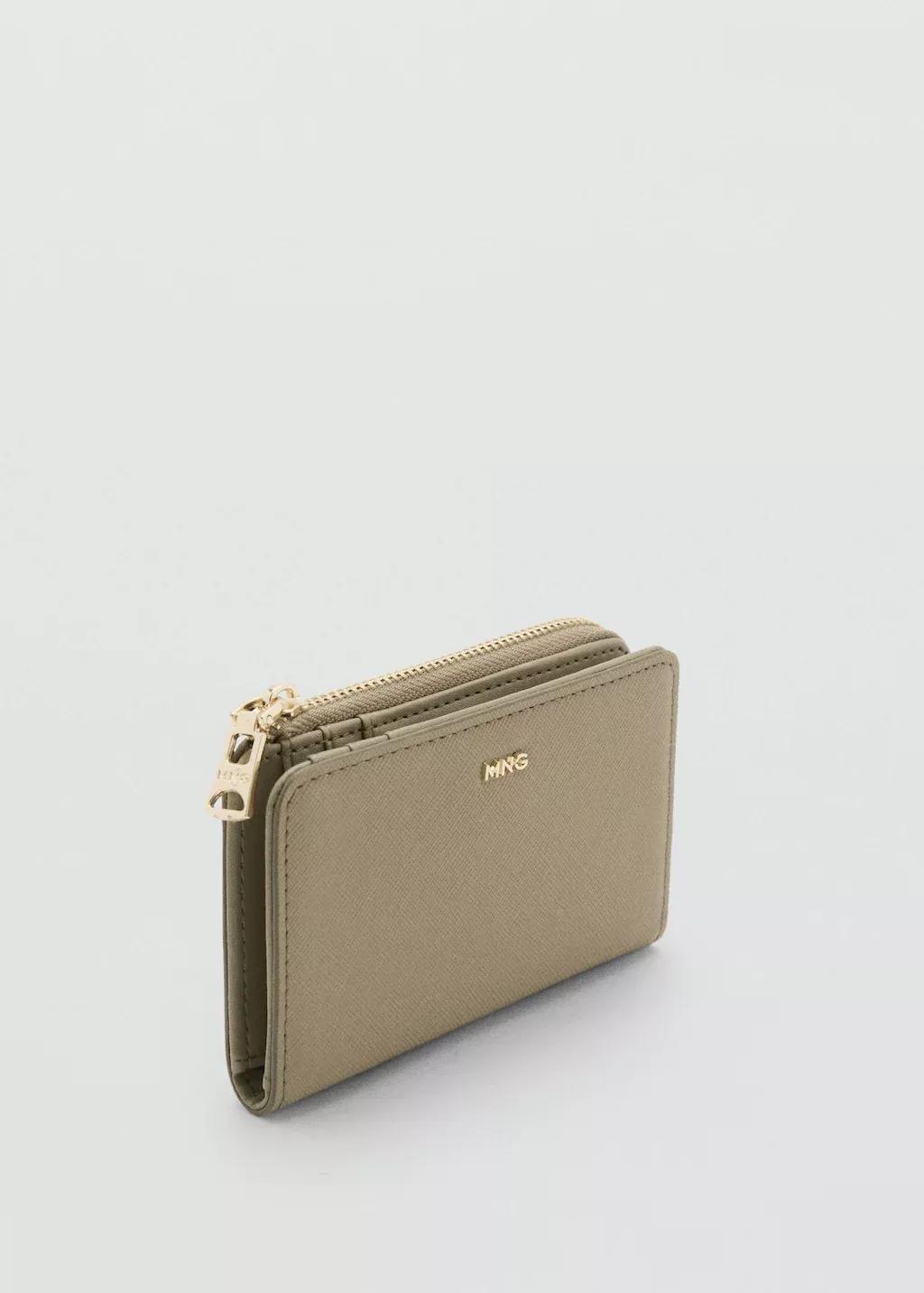 Khaki Safiano-Effect Wallet With Flap, Beige - Khaki, large image number 0