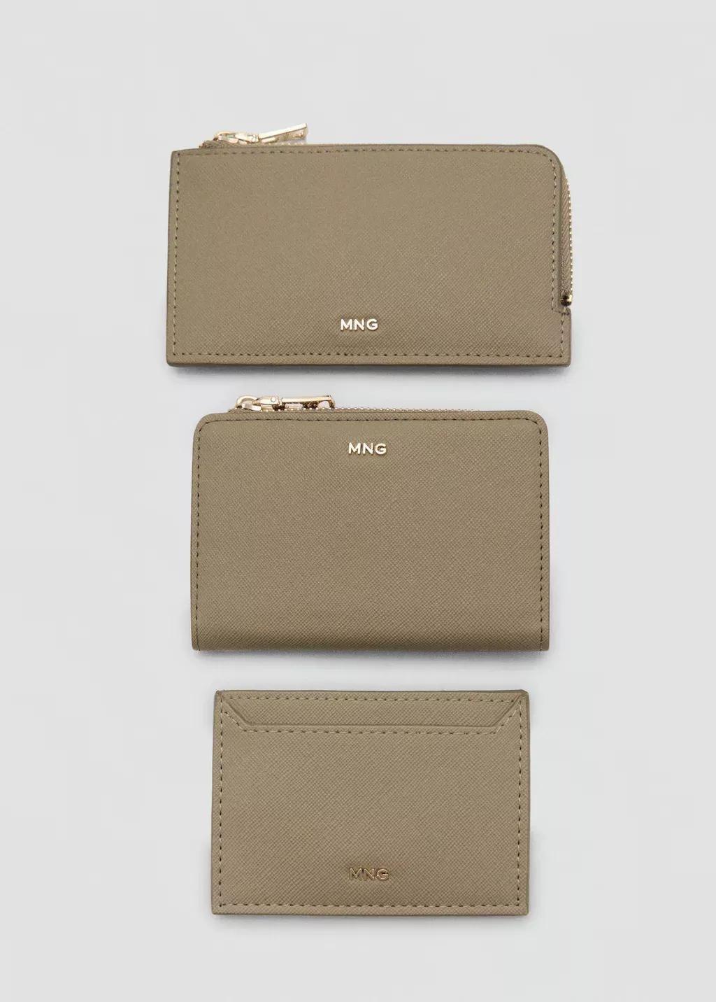 Khaki Safiano-Effect Wallet With Flap, Beige - Khaki, large image number 2