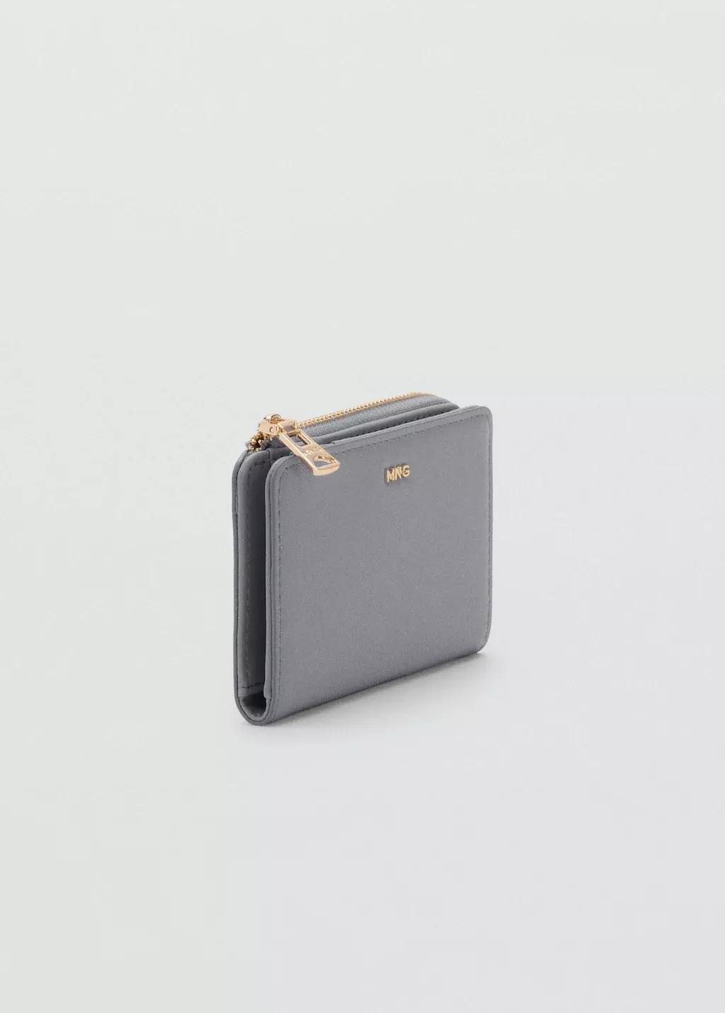 LT PASTEL GREY Safiano-effect wallet with flap, 0201_90, large image number 0