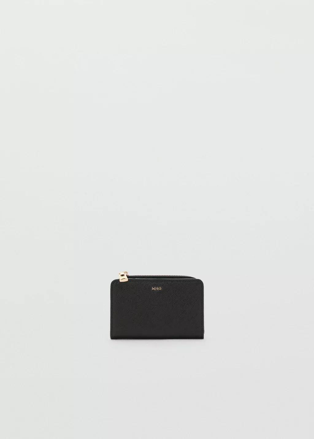 Black Safiano-Effect Wallet With Flap, 0201_99, large image number 5