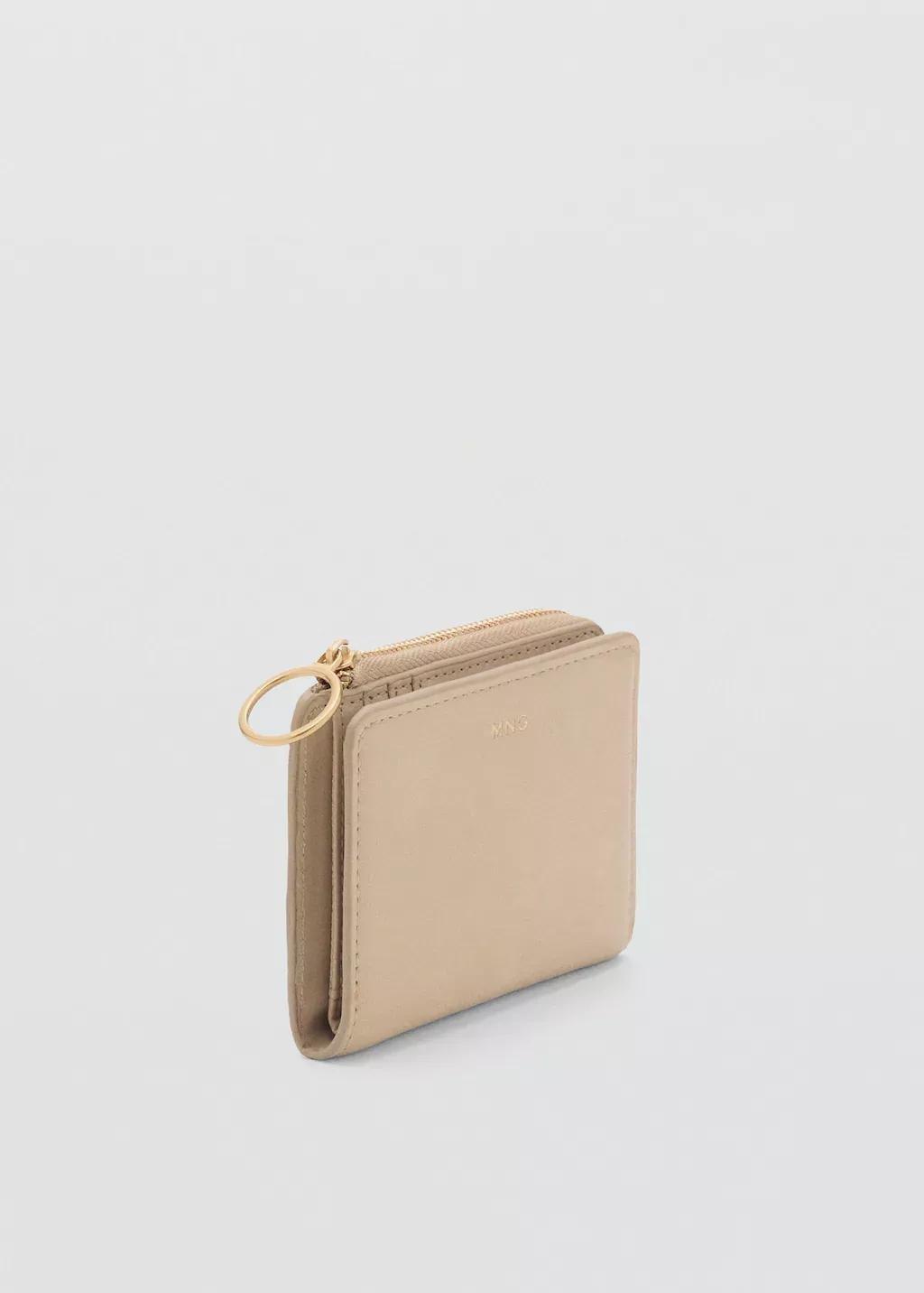 Beige Wallet With Flap And Zip, 0201_08, large image number 0