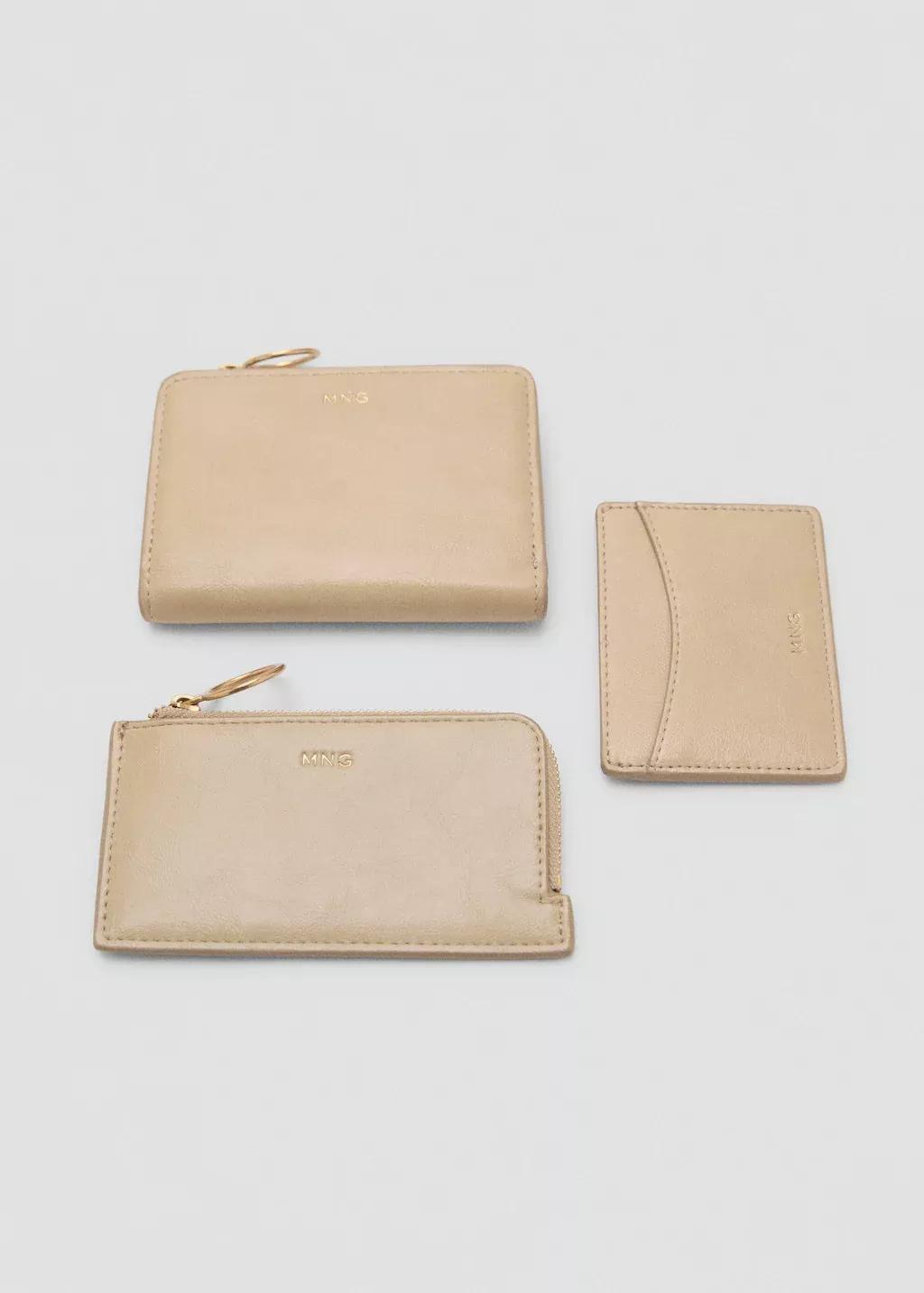Beige Wallet With Flap And Zip, 0201_08, large image number 2