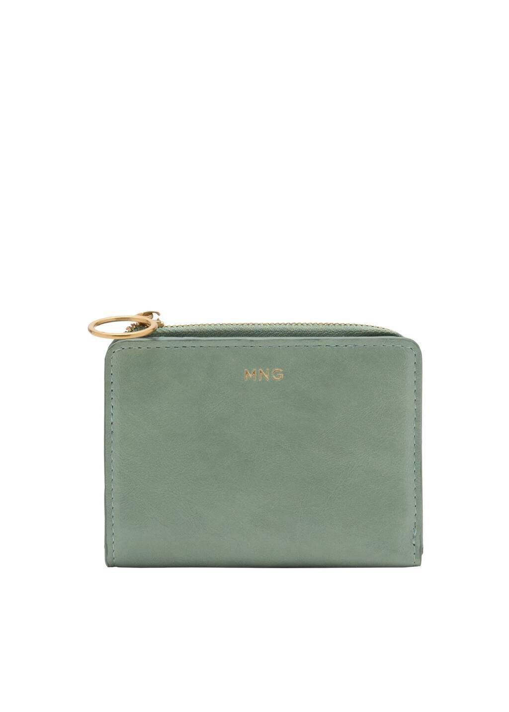 Green Wallet With Flap And Zip, Turquoise - Aqua, large image number 3