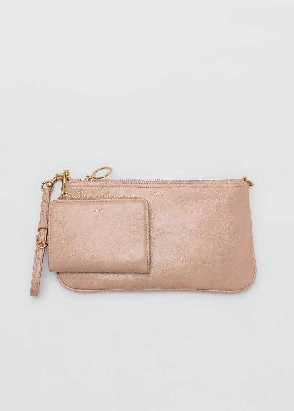 Pink Wallet With Flap And Zip, Light-Pastel Pink, large image number 2
