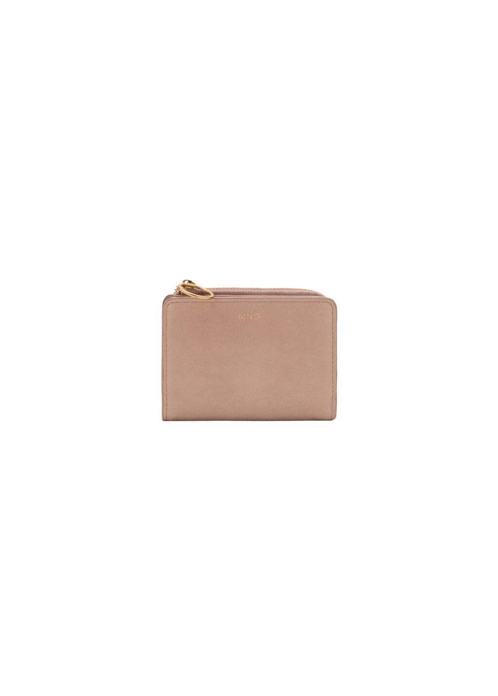Pink Wallet With Flap And Zip, Light-Pastel Pink, large image number 3