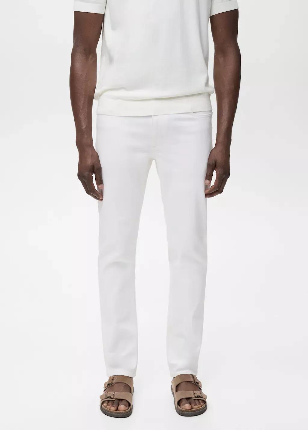 White Slim Fit White Jan Jeans, White, large image number 0