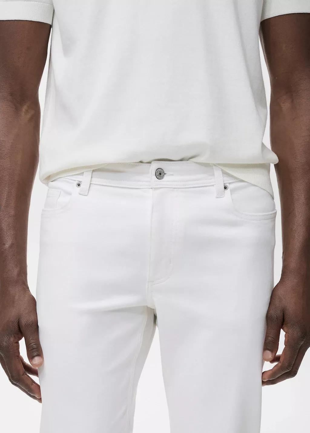 White Slim Fit White Jan Jeans, White, large image number 1