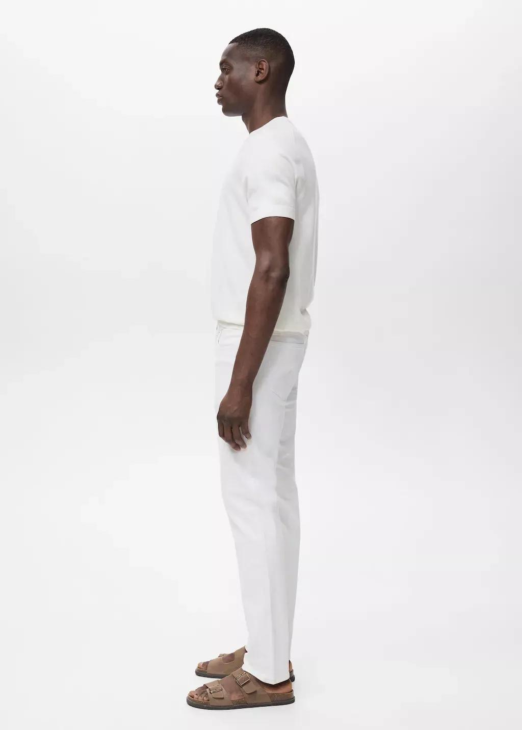 White Slim Fit White Jan Jeans, White, large image number 2