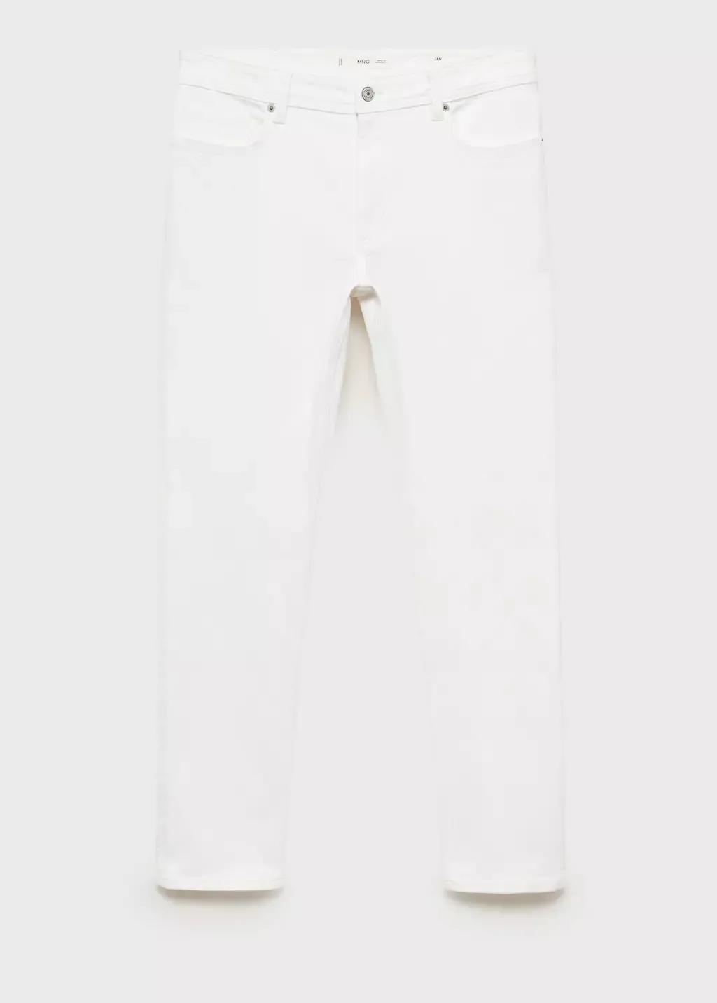 White Slim Fit White Jan Jeans, White, large image number 3