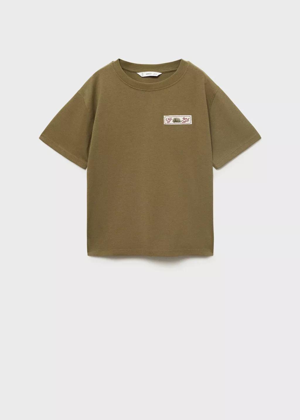 DARK GREEN Short-sleeved printed t-shirt, Kids Boy, , large image number 0