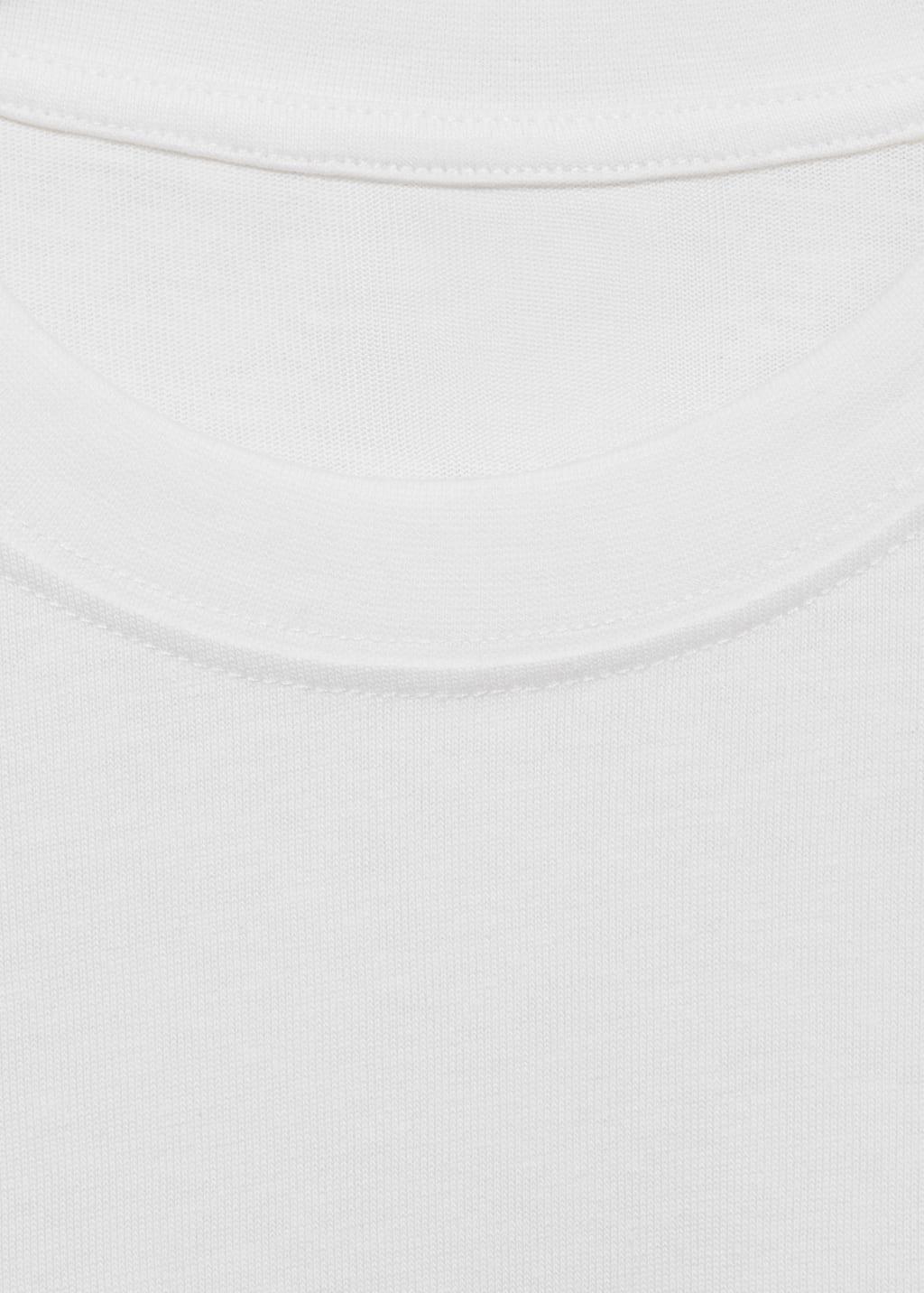Cream Cotton Relaxed-Fit T-Shirt, Natural White, medium