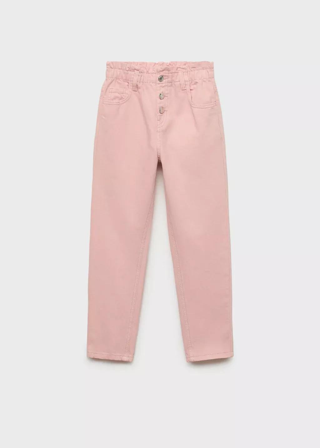 PINK Paperbag jeans, Kids Girl, Pink, medium