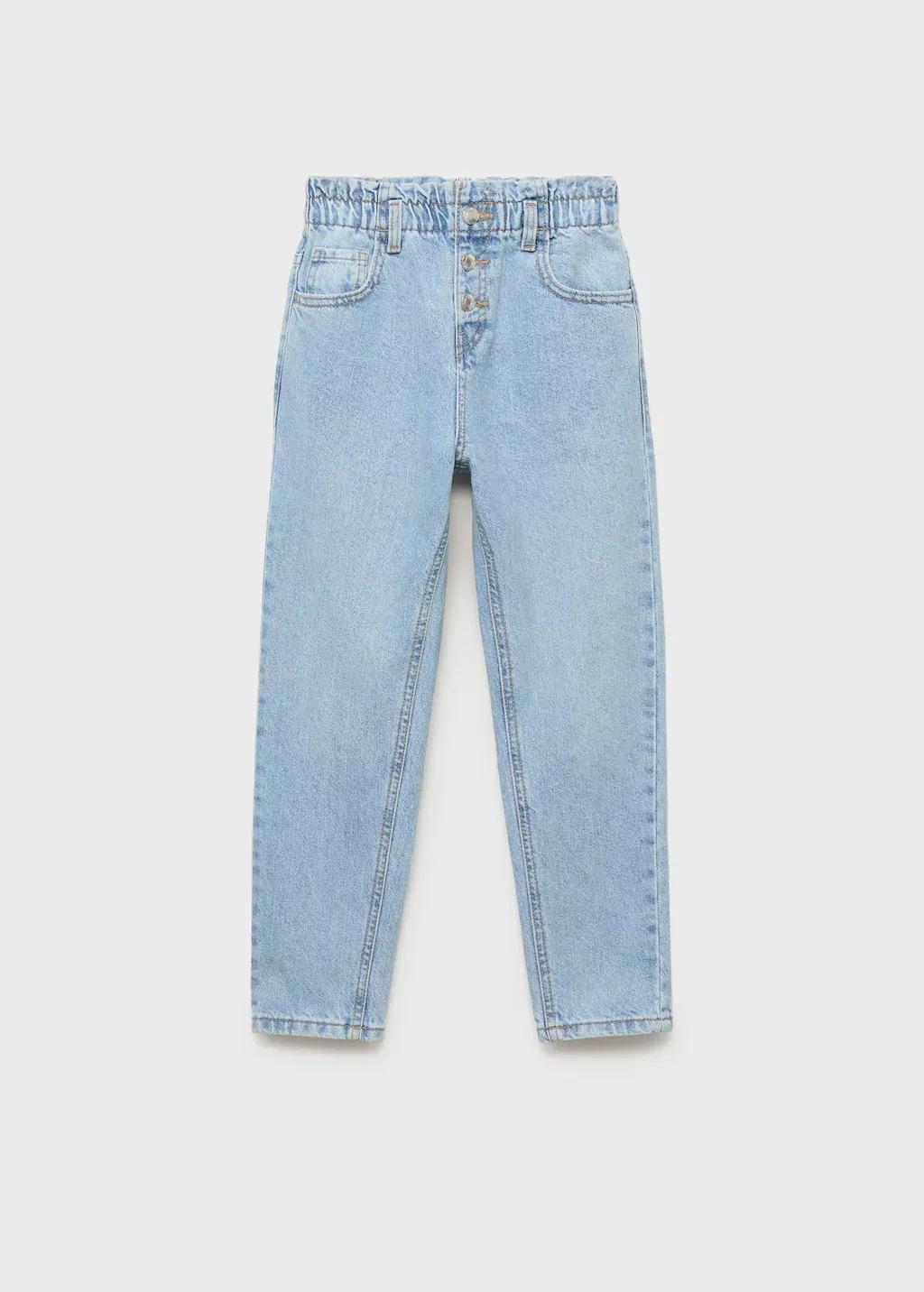 OPEN BLUE Paperbag jeans, Kids Girl, , large image number 0