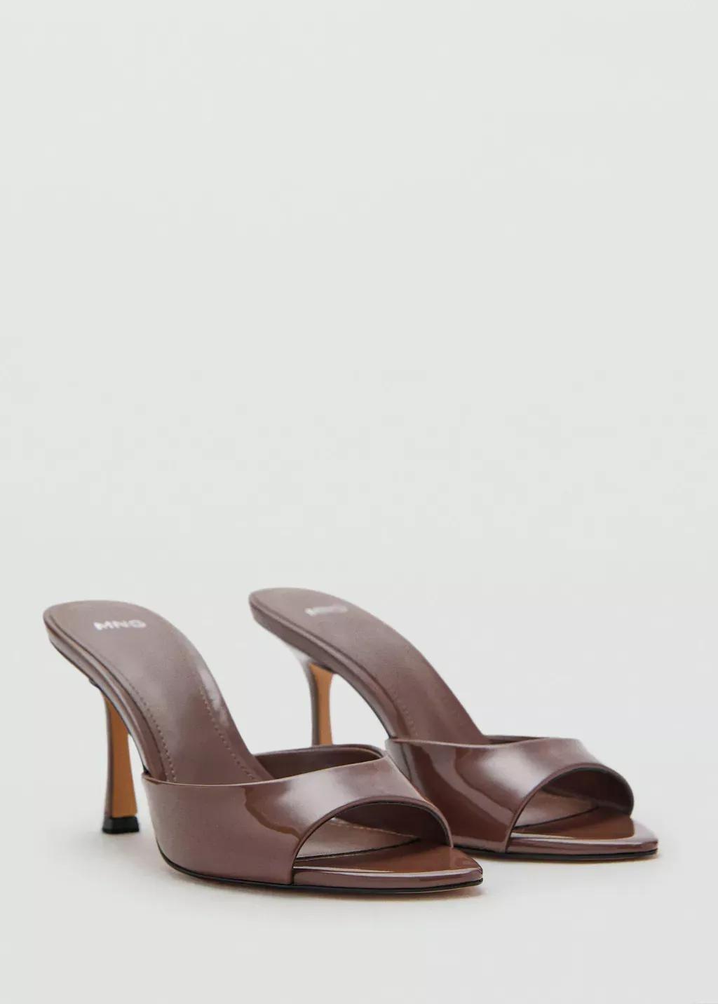 Brown Pointed Heel Sandals, , large image number 0