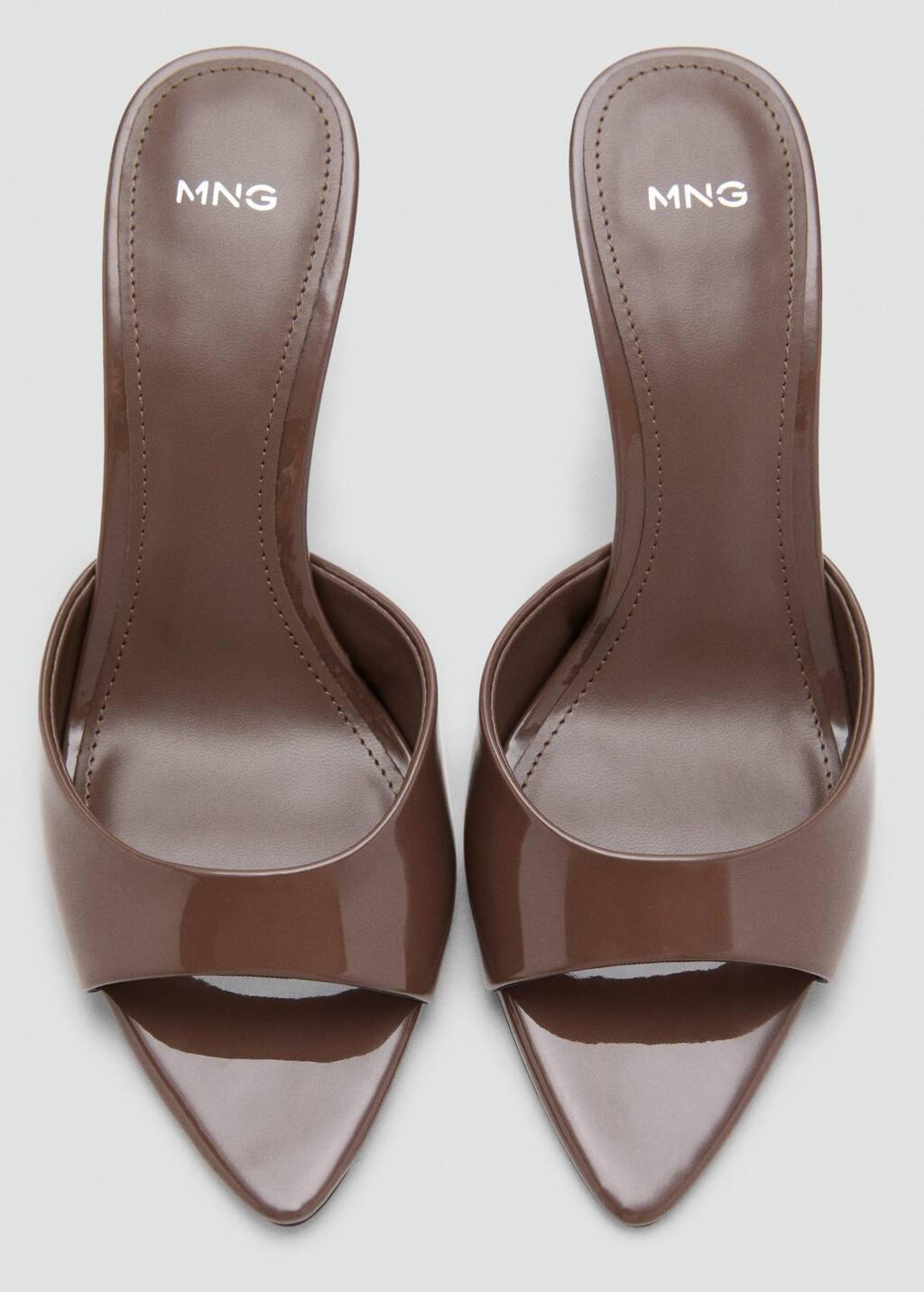 Brown Pointed Heel Sandals, , large image number 2