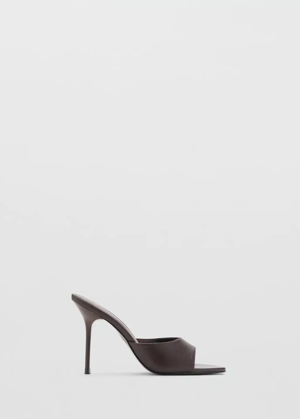 Brown Heel Leather Sandals, , large image number 3