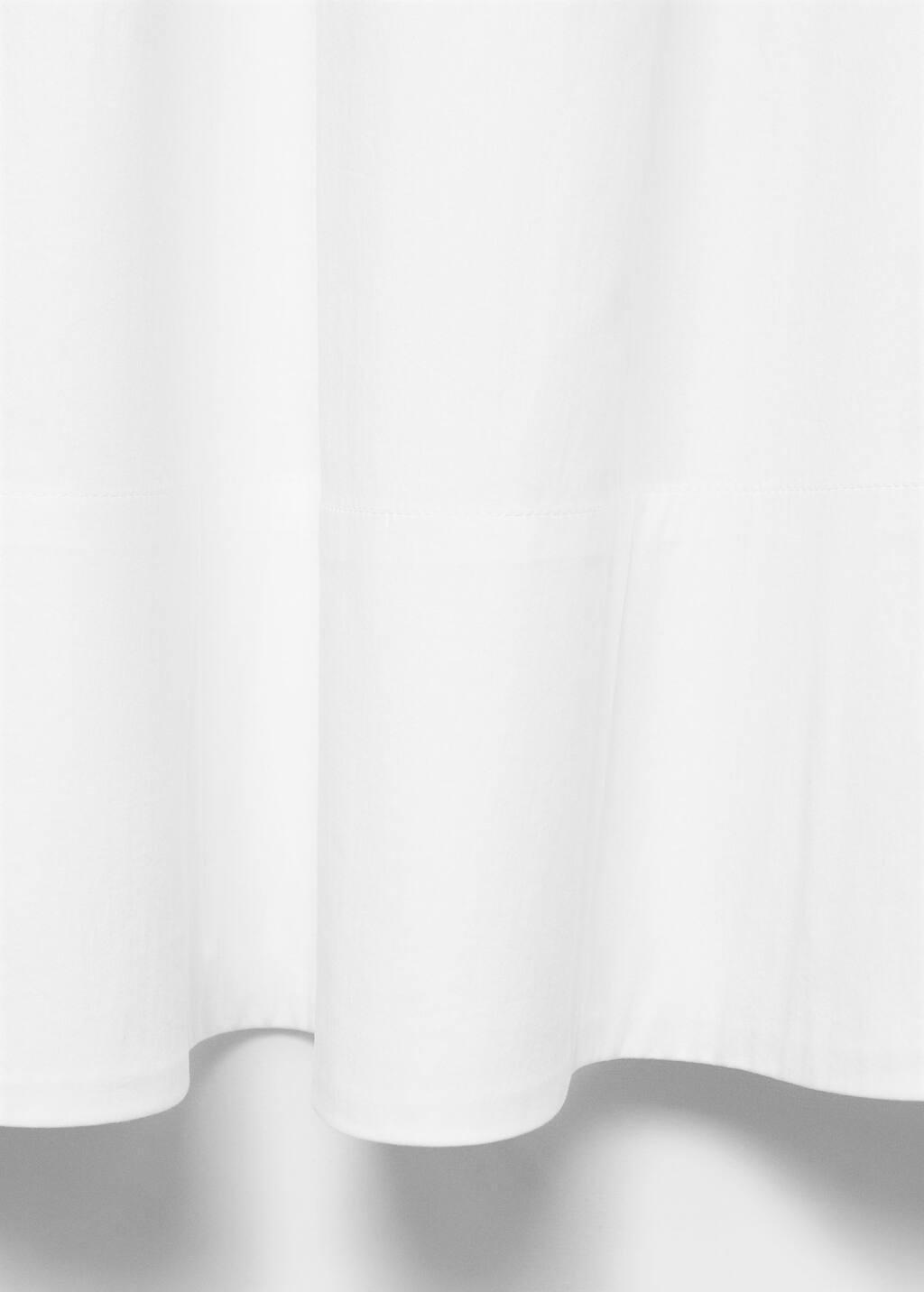 WHITE Flared cotton skirt, White, large image number 4