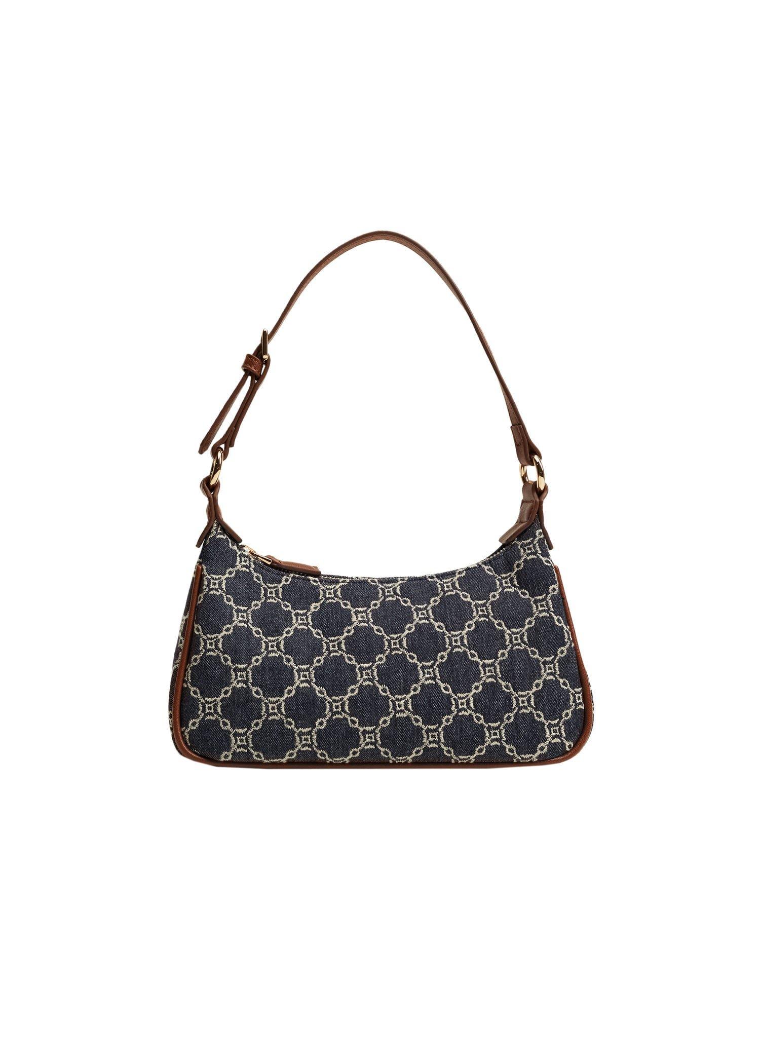 Medium Blue Embroidered Chains Baguette Bag, Women, , large image number 1