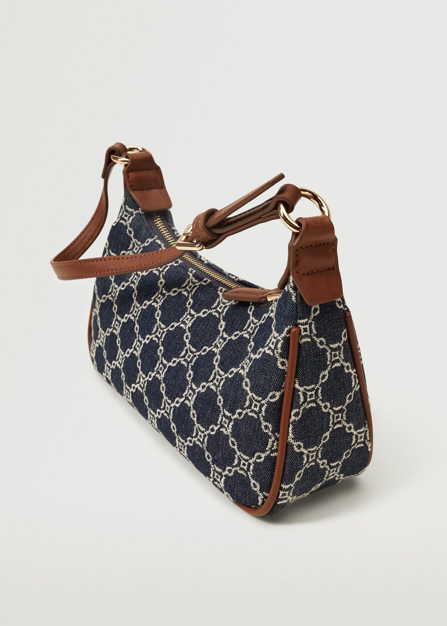 Medium Blue Embroidered Chains Baguette Bag, Women, , large image number 2