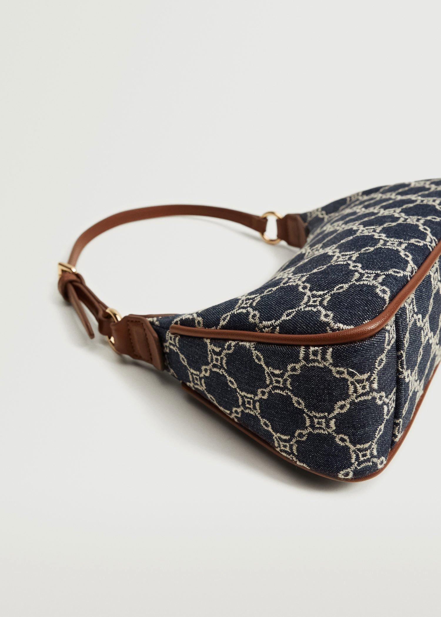 Medium Blue Embroidered Chains Baguette Bag, Women, , large image number 4
