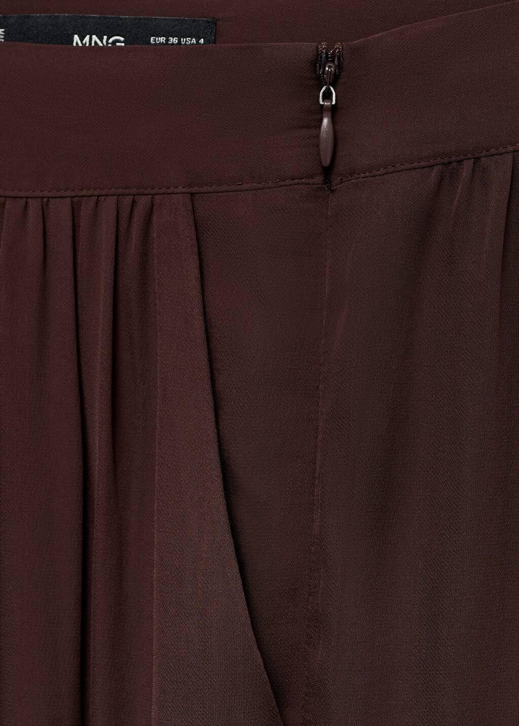 Brown Balloon-Style Trousers With Bows, Dark Brown, large image number 9
