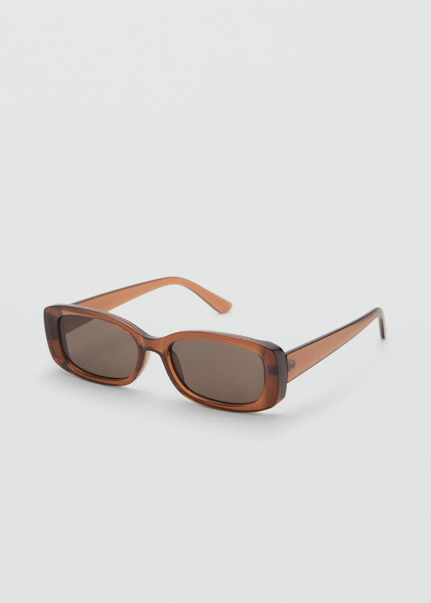 Brown Rectangular-Frame Sunglasses, , medium