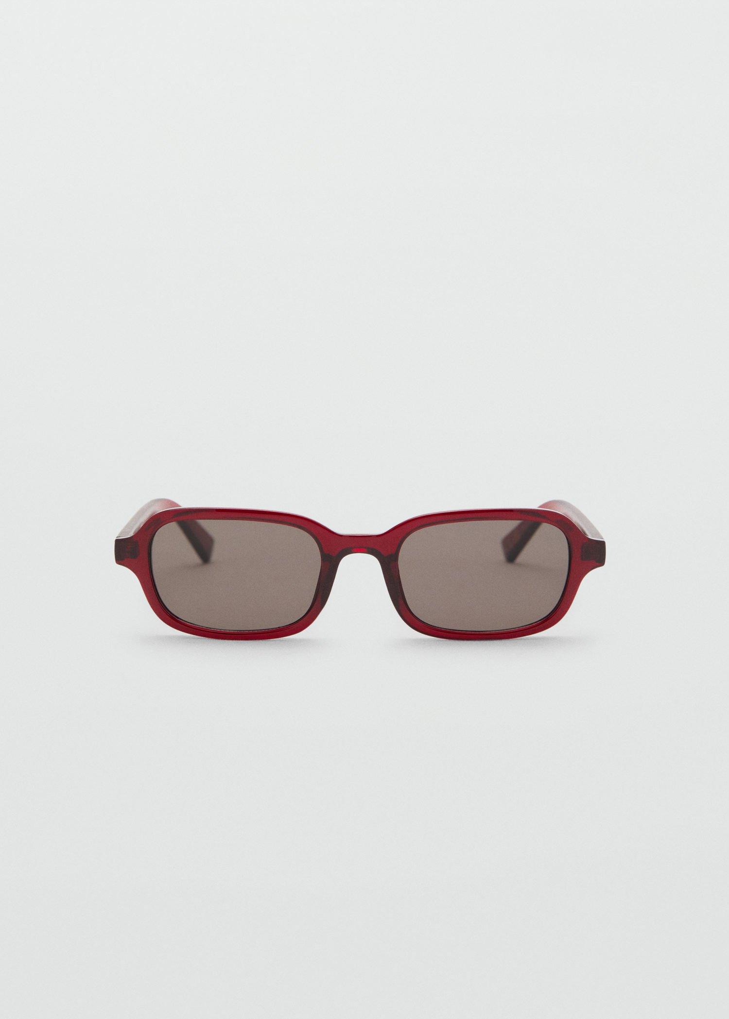 Red Rectangular-Frame Sunglasses, 0201_70, large image number 1
