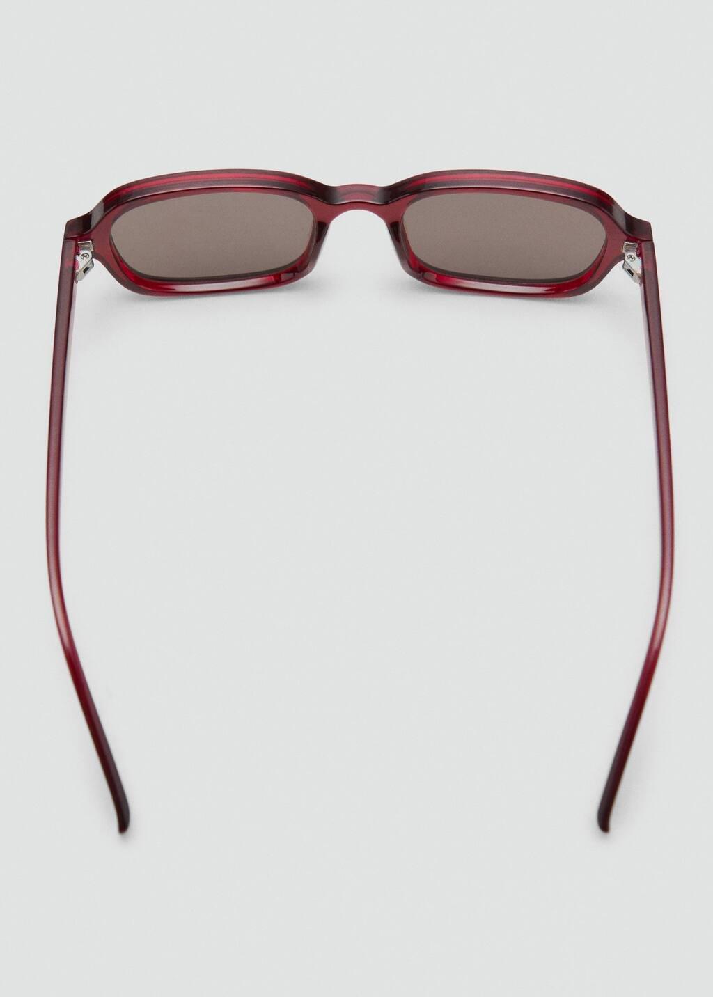 Red Rectangular-Frame Sunglasses, 0201_70, large image number 2