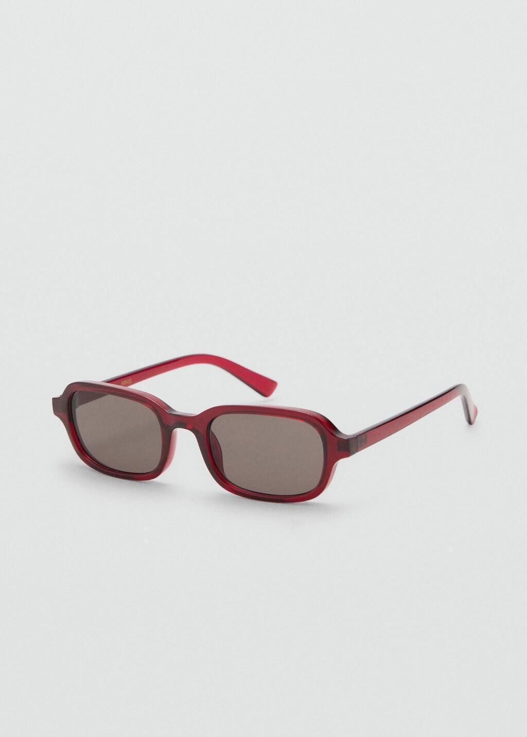 Red Rectangular-Frame Sunglasses, 0201_70, large image number 4