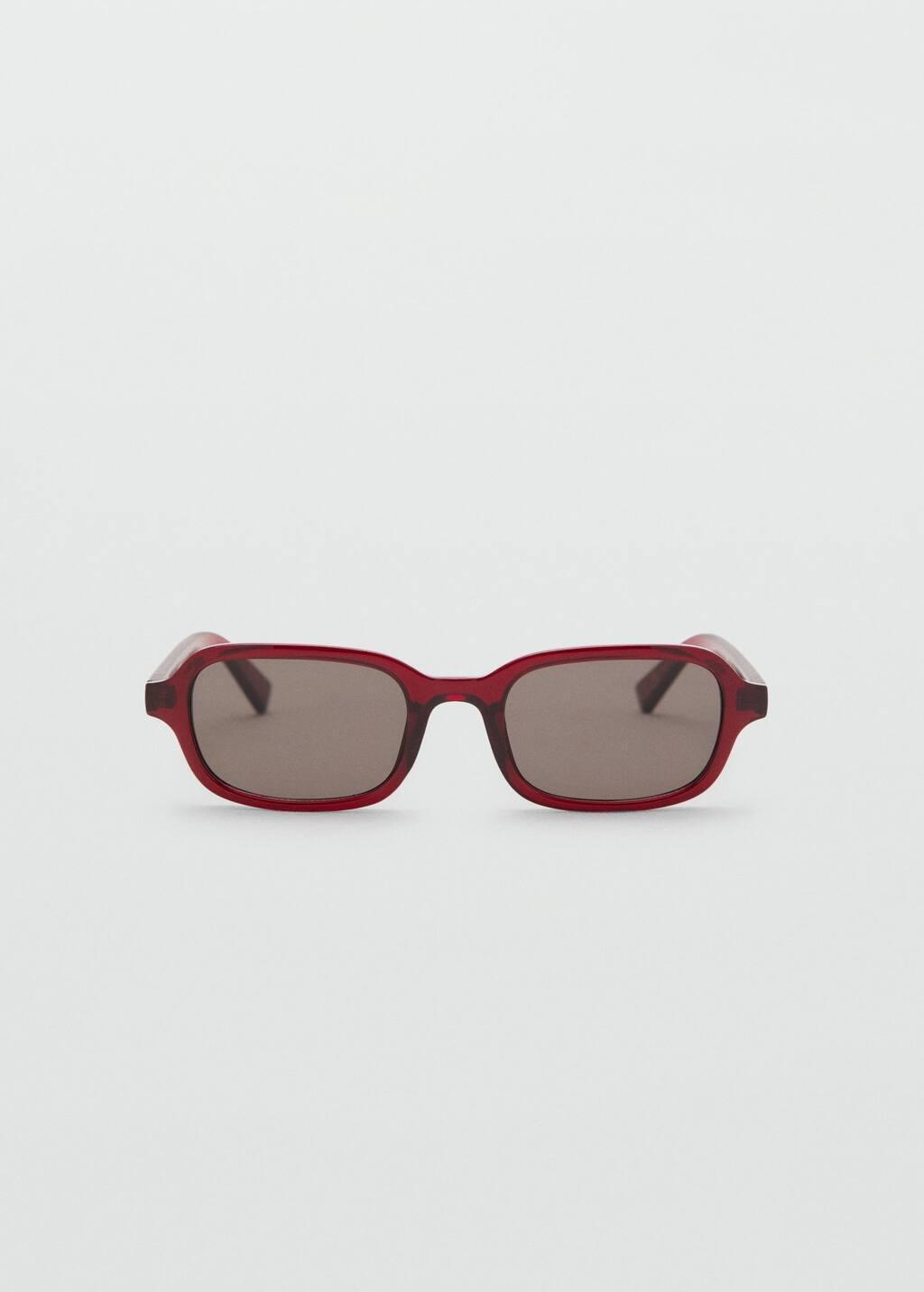 Red Rectangular-Frame Sunglasses, 0201_70, large image number 5