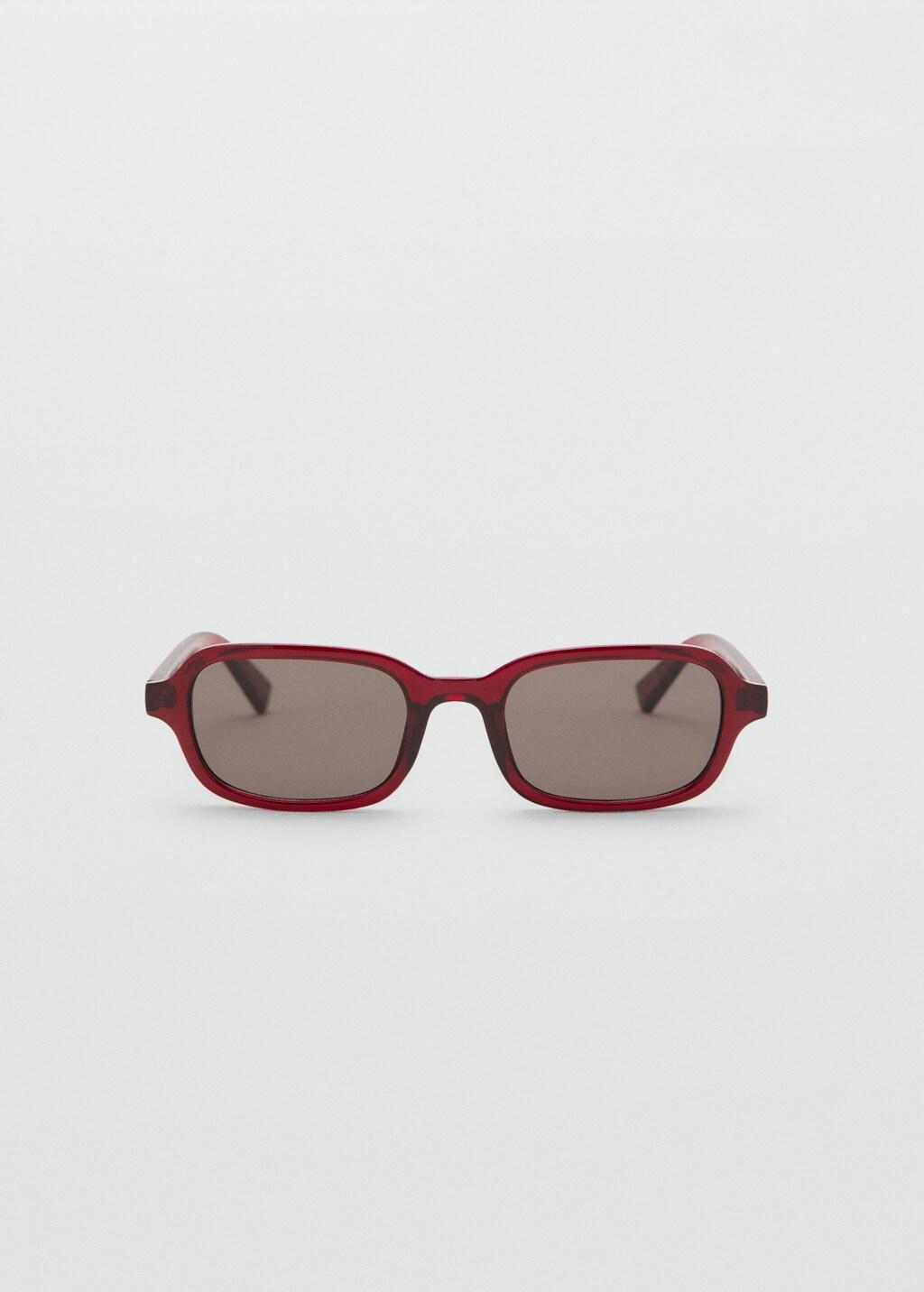 Red Rectangular-Frame Sunglasses, 0201_70, large image number 7