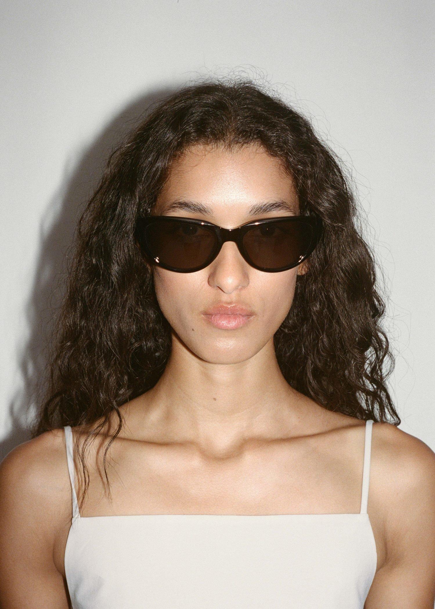 Black Cat-Eye Sunglasses, , medium