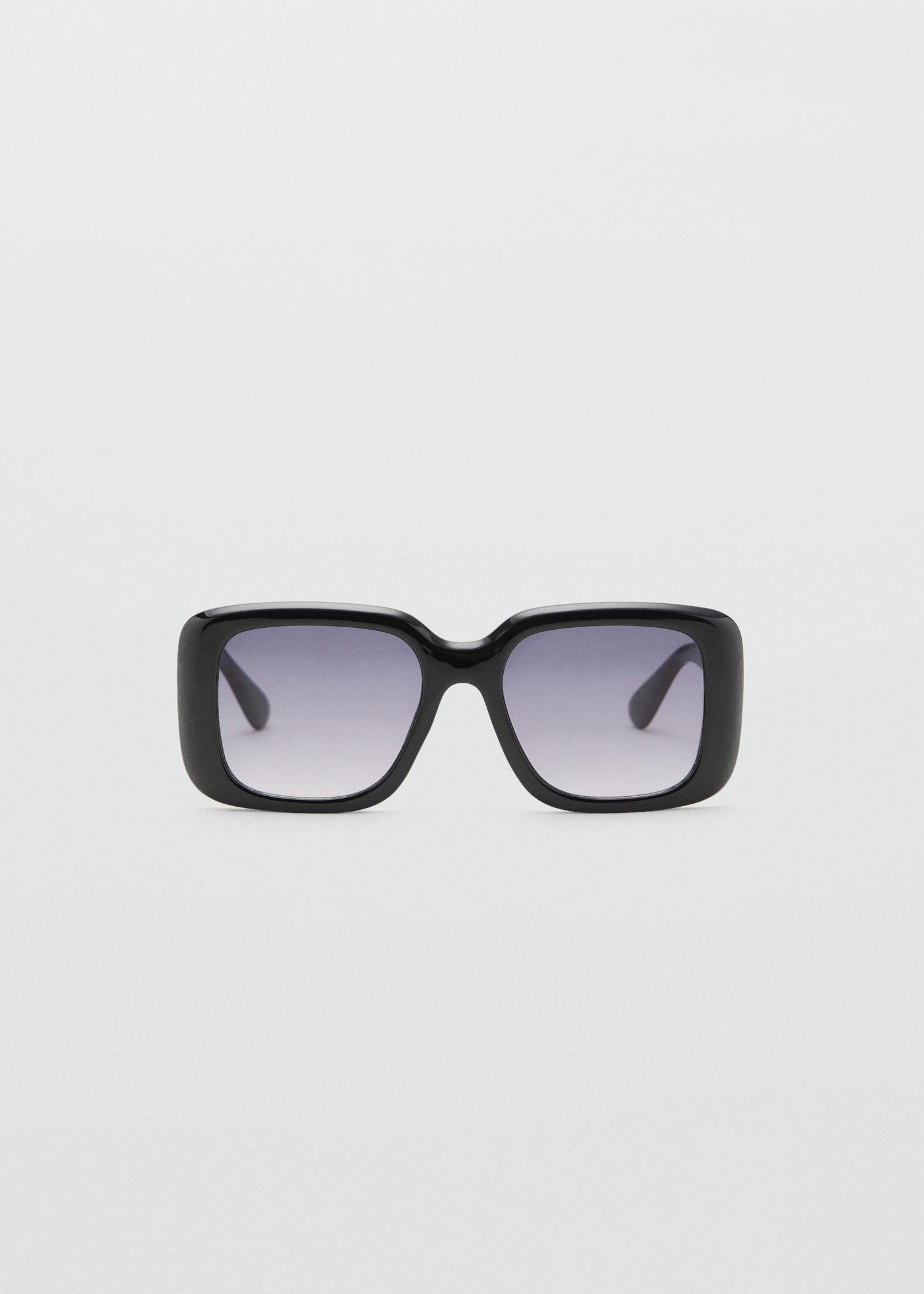 Black Squared Frame Sunglasses, , medium