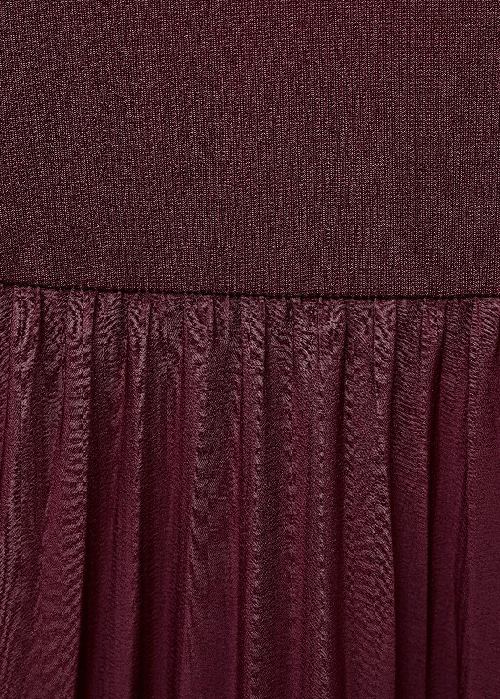 Red Combined Pleated Dress, , large image number 3