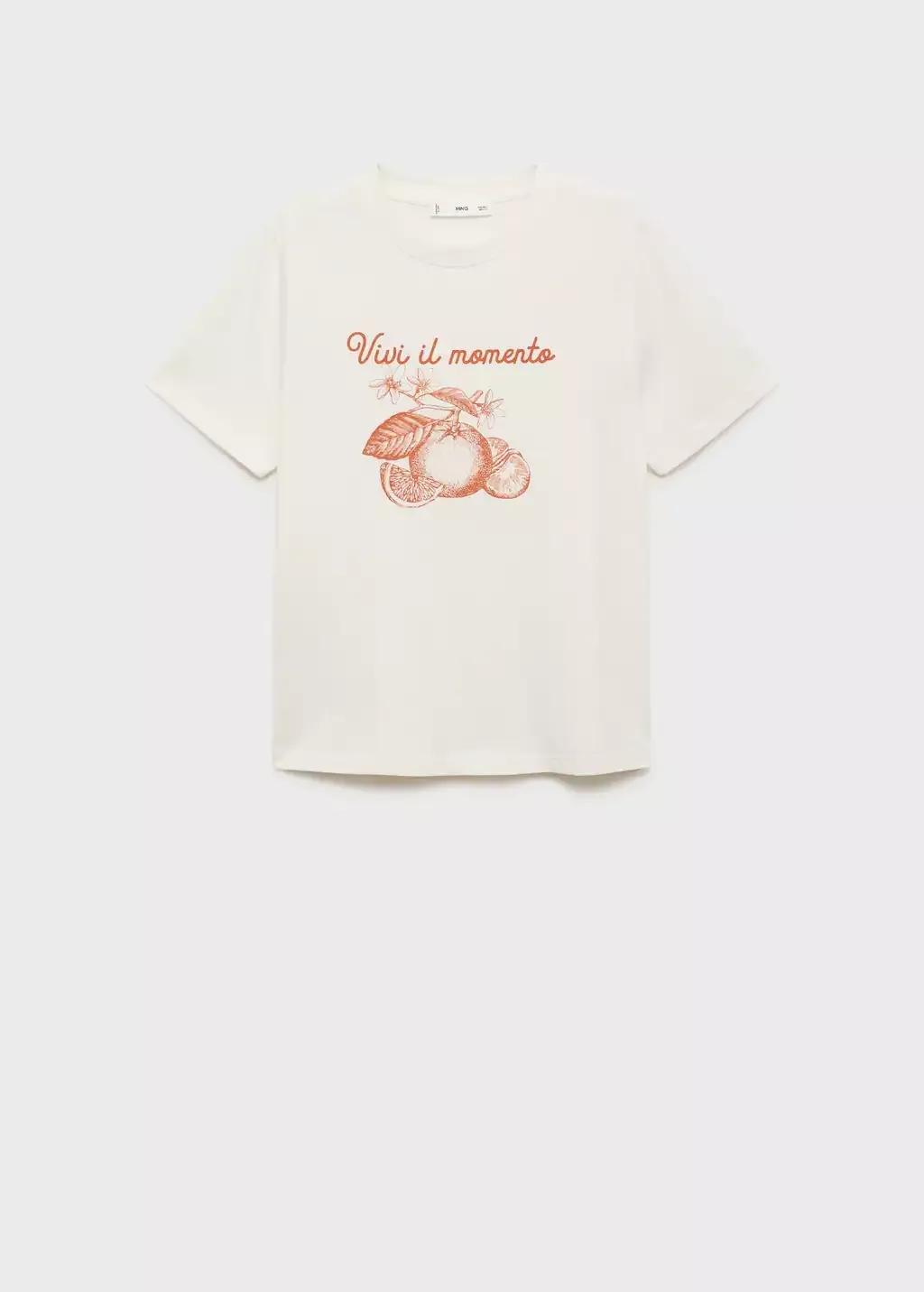 ORANGE Printed cotton-blend t-shirt, , large image number 0