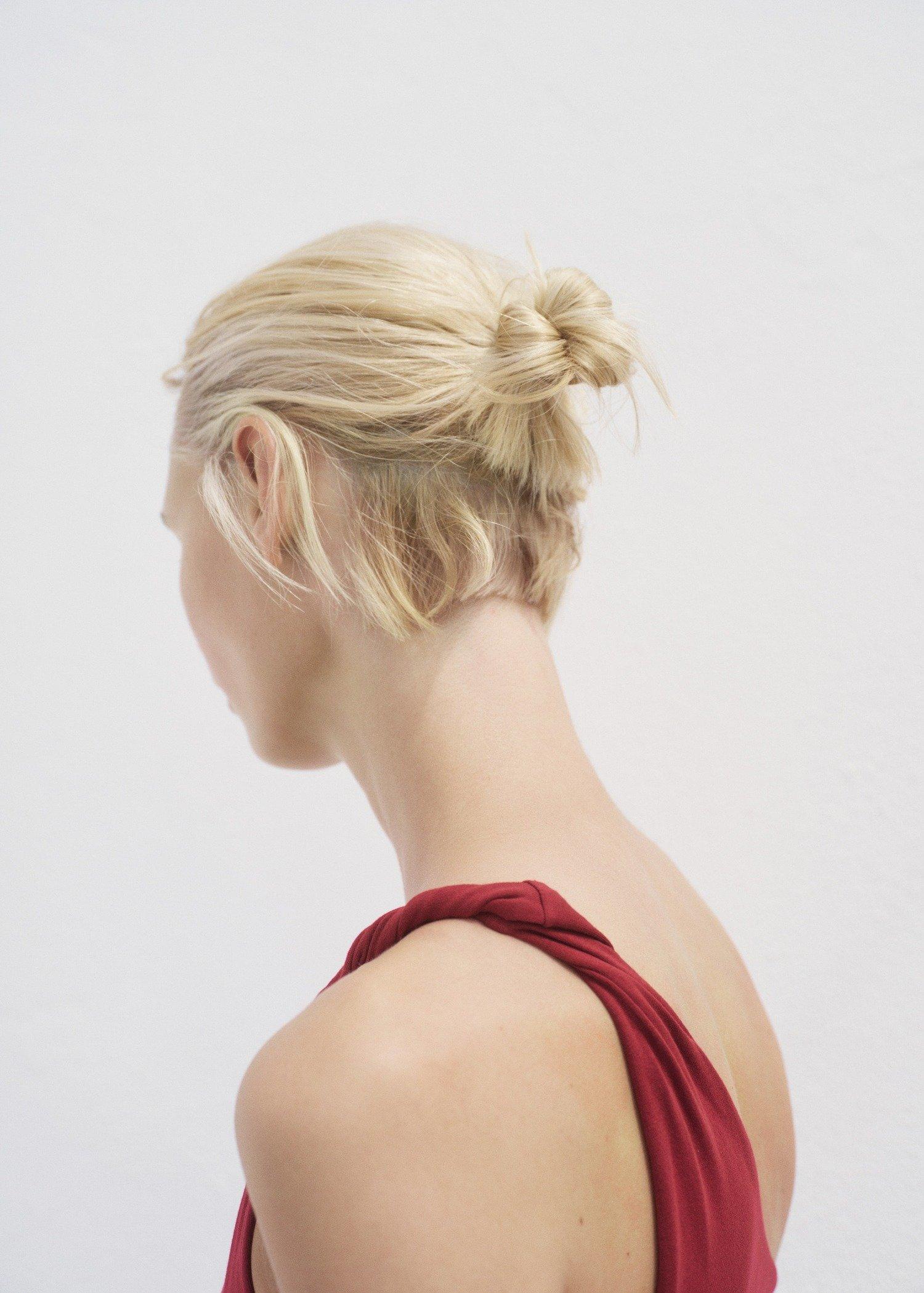 Red Asymmetrical Dress With Gathered Strap, 0201_78, large image number 5
