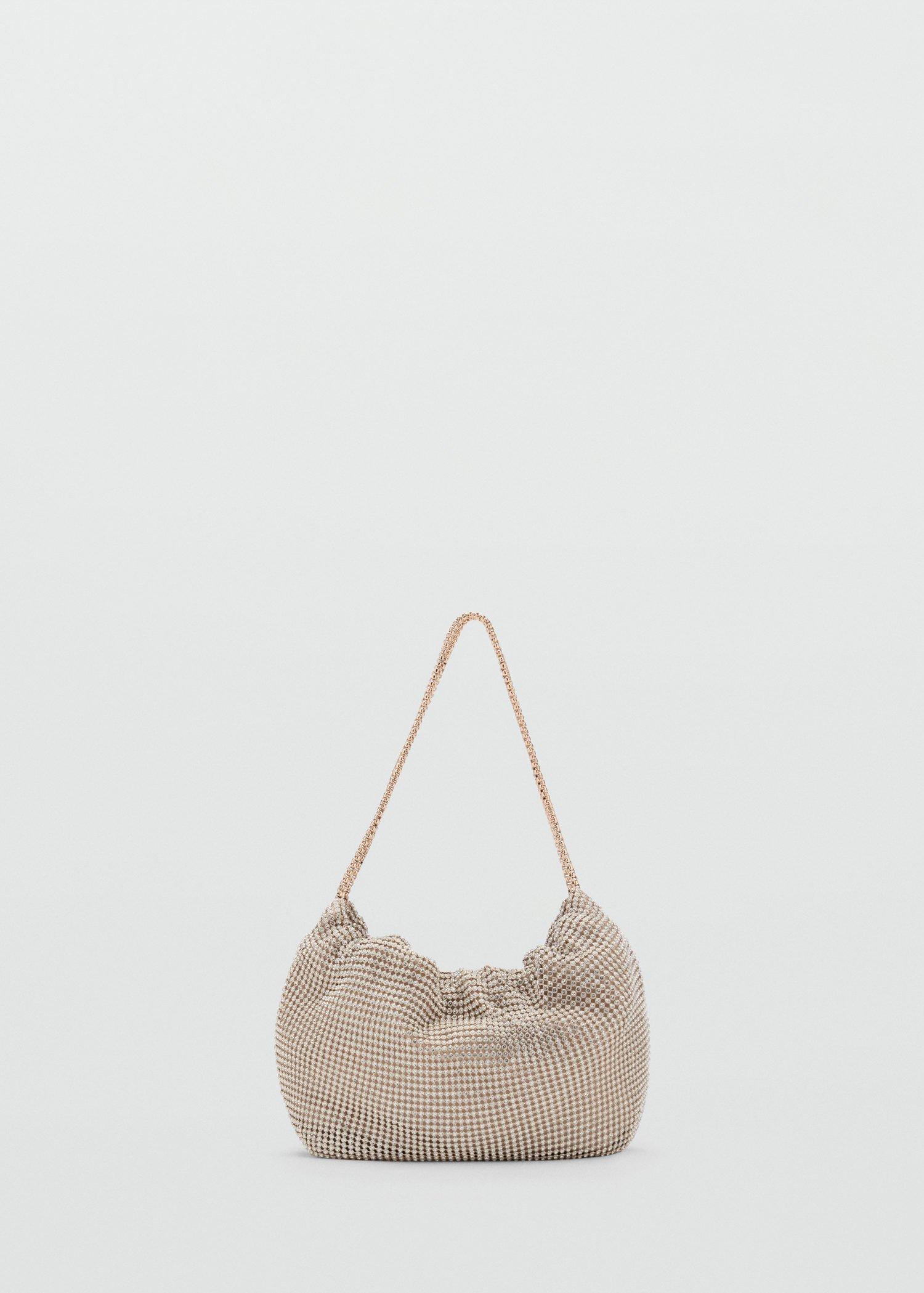 Gold Rhinestone Shoulder Bag, Gold, large image number 0