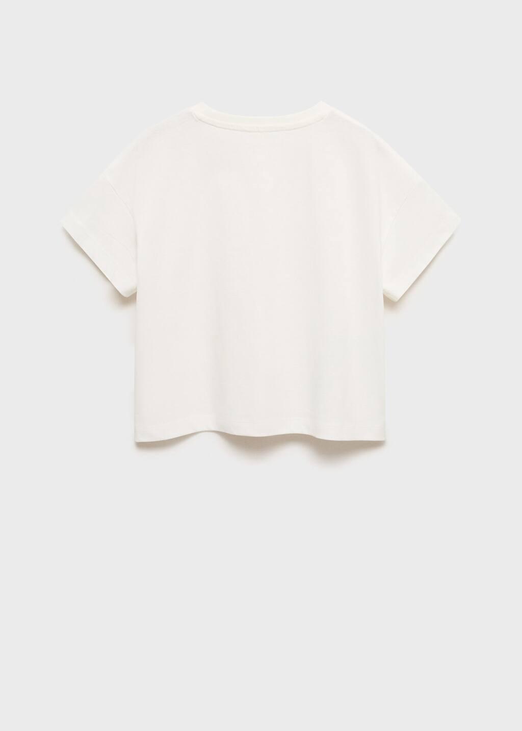 NATURAL WHITE Short-sleeved printed t-shirt, Kids Girl, , large image number 2