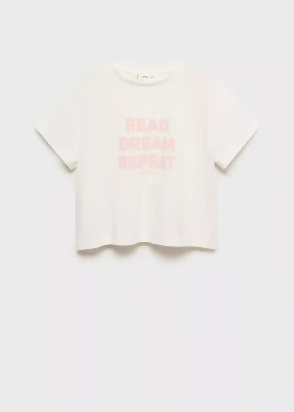 NATURAL WHITE Short-sleeved printed t-shirt, Kids Girl, , large image number 3