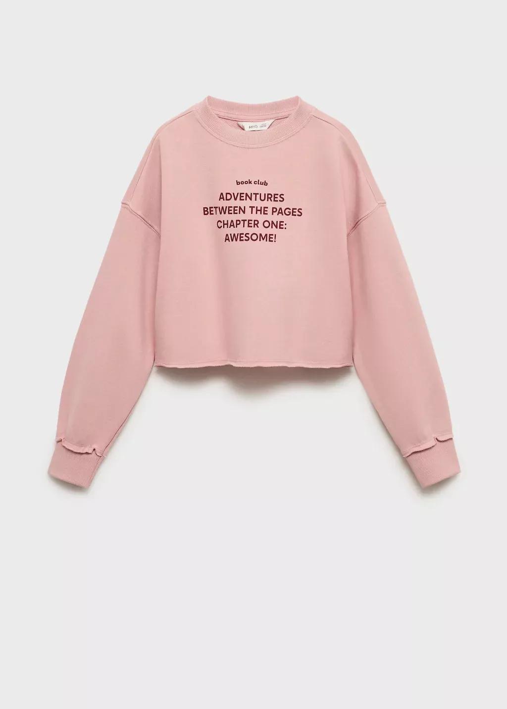 PINK Printed message sweatshirt, Kids Girl, , large image number 3