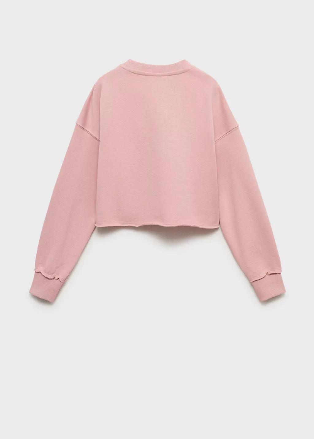 PINK Printed message sweatshirt, Kids Girl, Pink, large image number 4