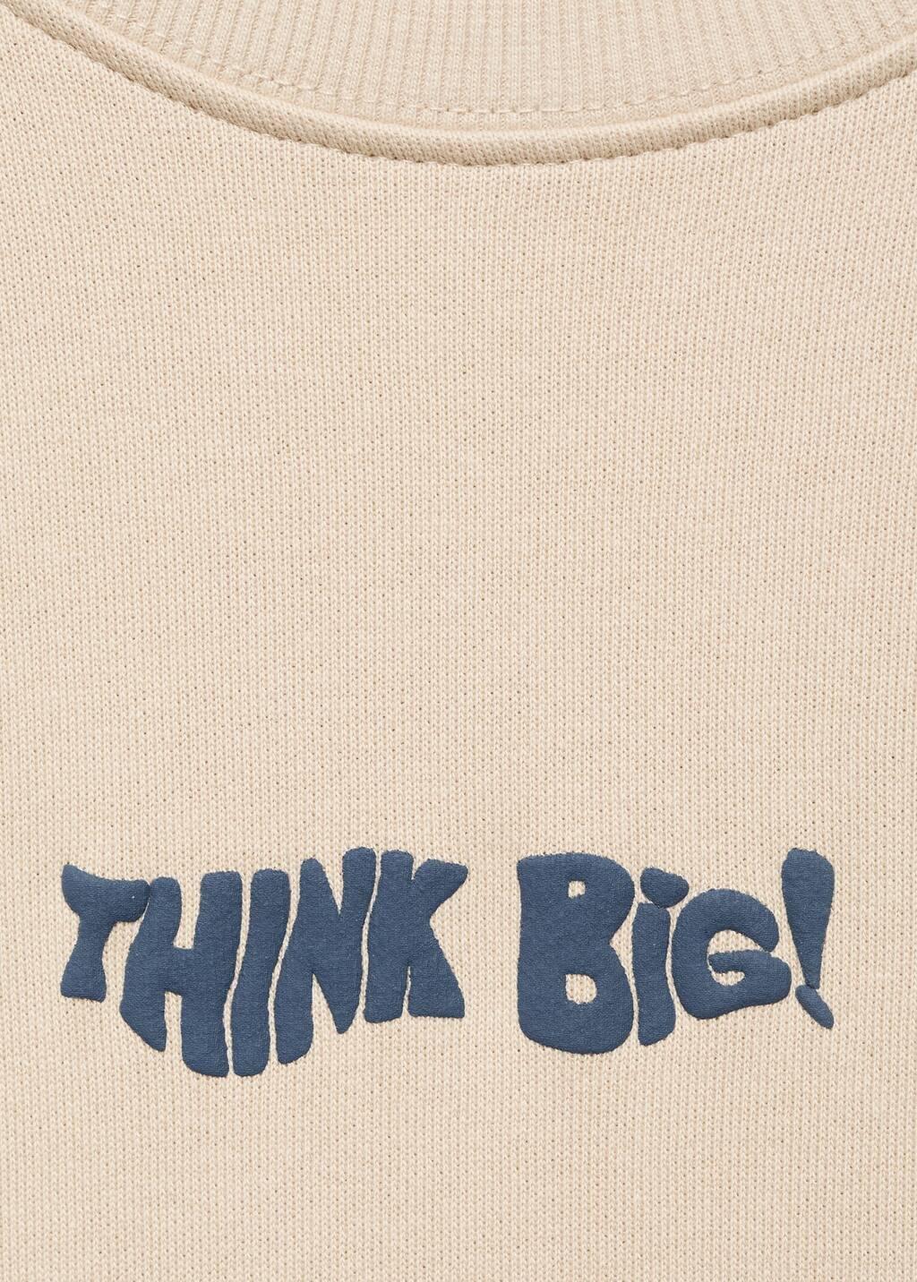LT PASTEL BROWN Embossed text sweatshirt, Kids Boy, , large image number 2