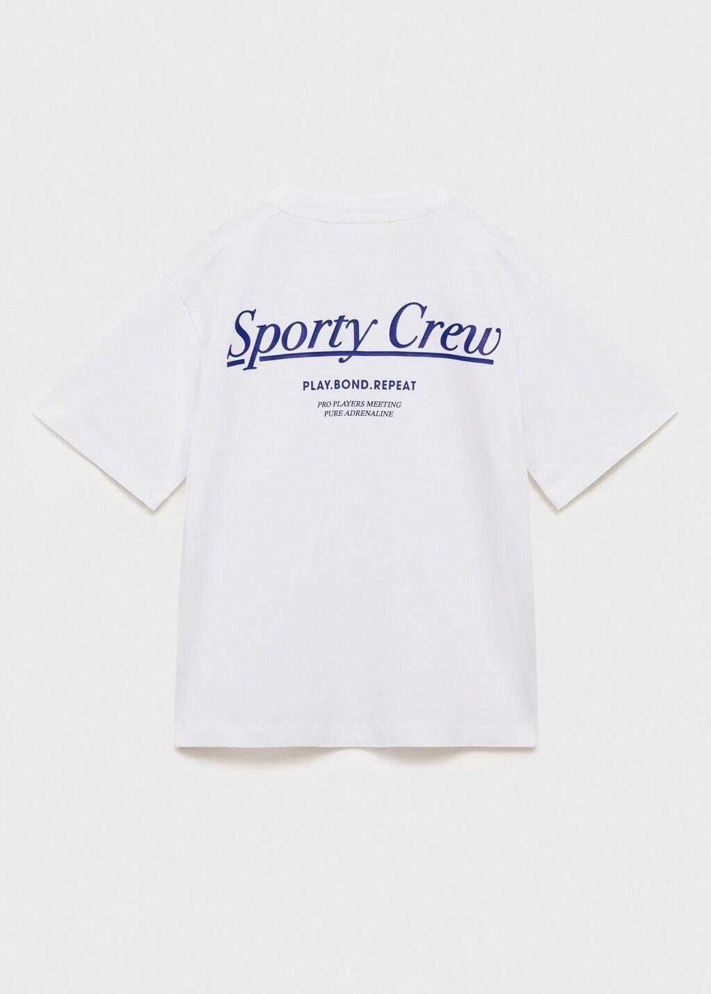 White Short-Sleeved Printed T-Shirt, Kids Boys, Natural White, large image number 5