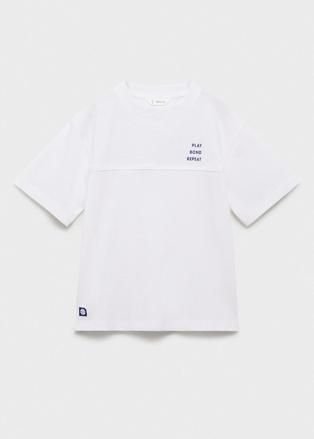 White Short-Sleeved Printed T-Shirt, Kids Boys, Natural White, large image number 9