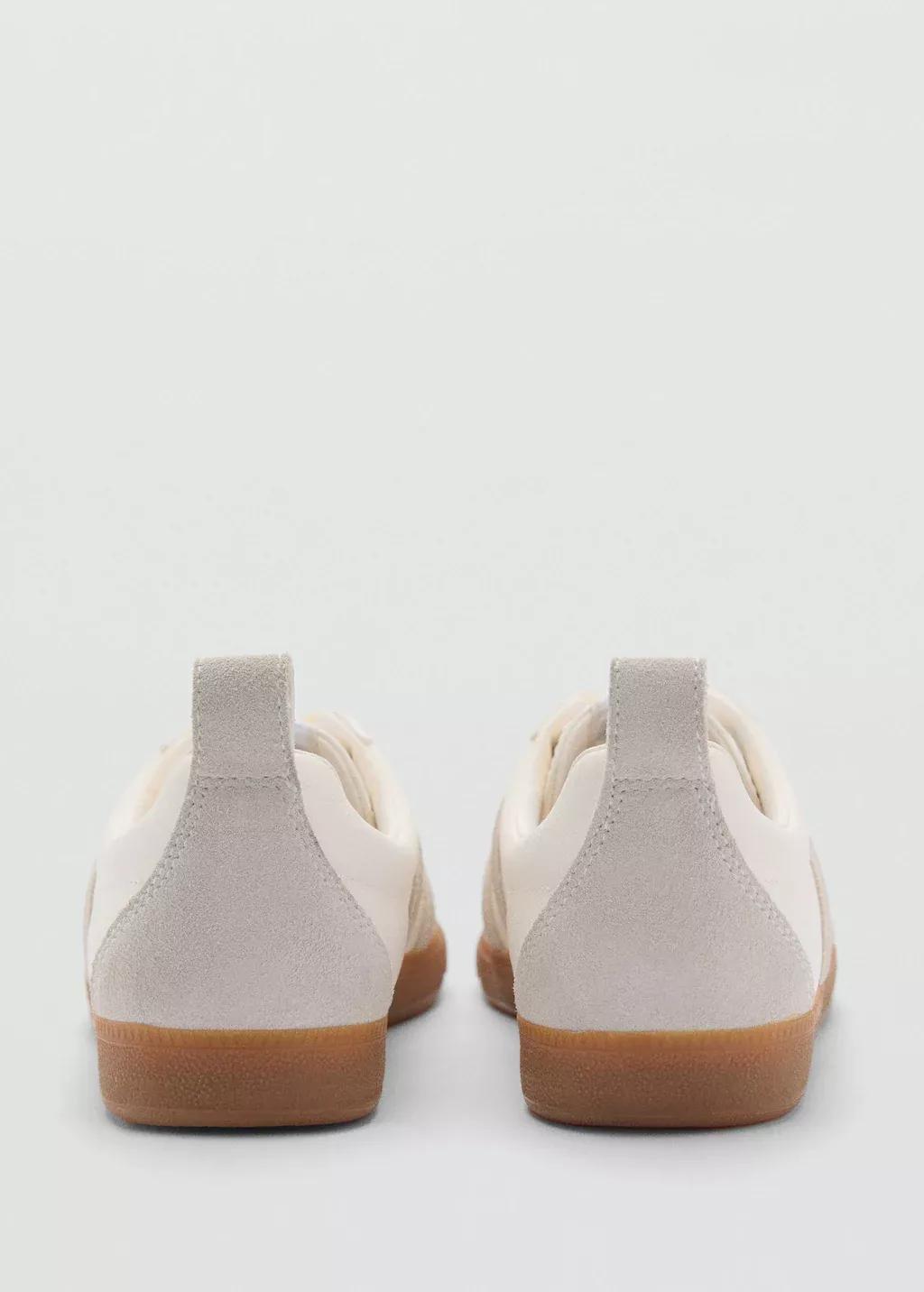 White Contrast Panel Sneakers, , large image number 1